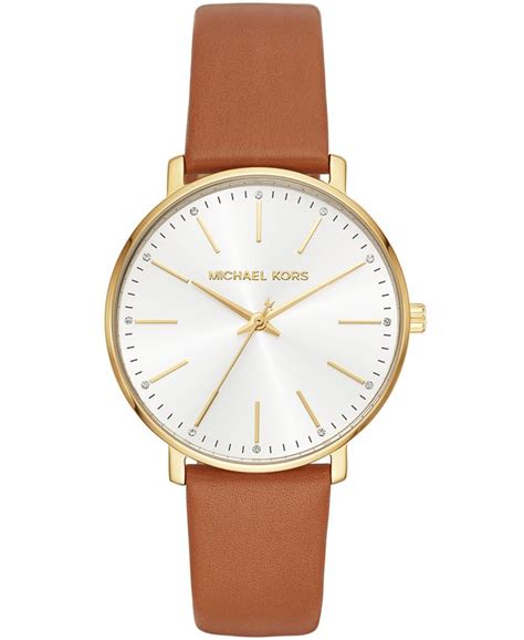 mk2740 michael kors|Michael Kors Women's Pyper Luggage Leather Strap Watch .